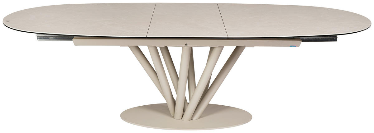 ESSTISCH 210-260/110/76 cm  Glas, Keramik ausziehbar oval Beige  - Beige, Design, Glas/Keramik (210-260/110/76cm) - Belluti
