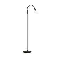 STEHLEUCHTE 24/140 cm    - Opal/Schwarz, Basics, Glas/Metall (24/140cm) - Belid