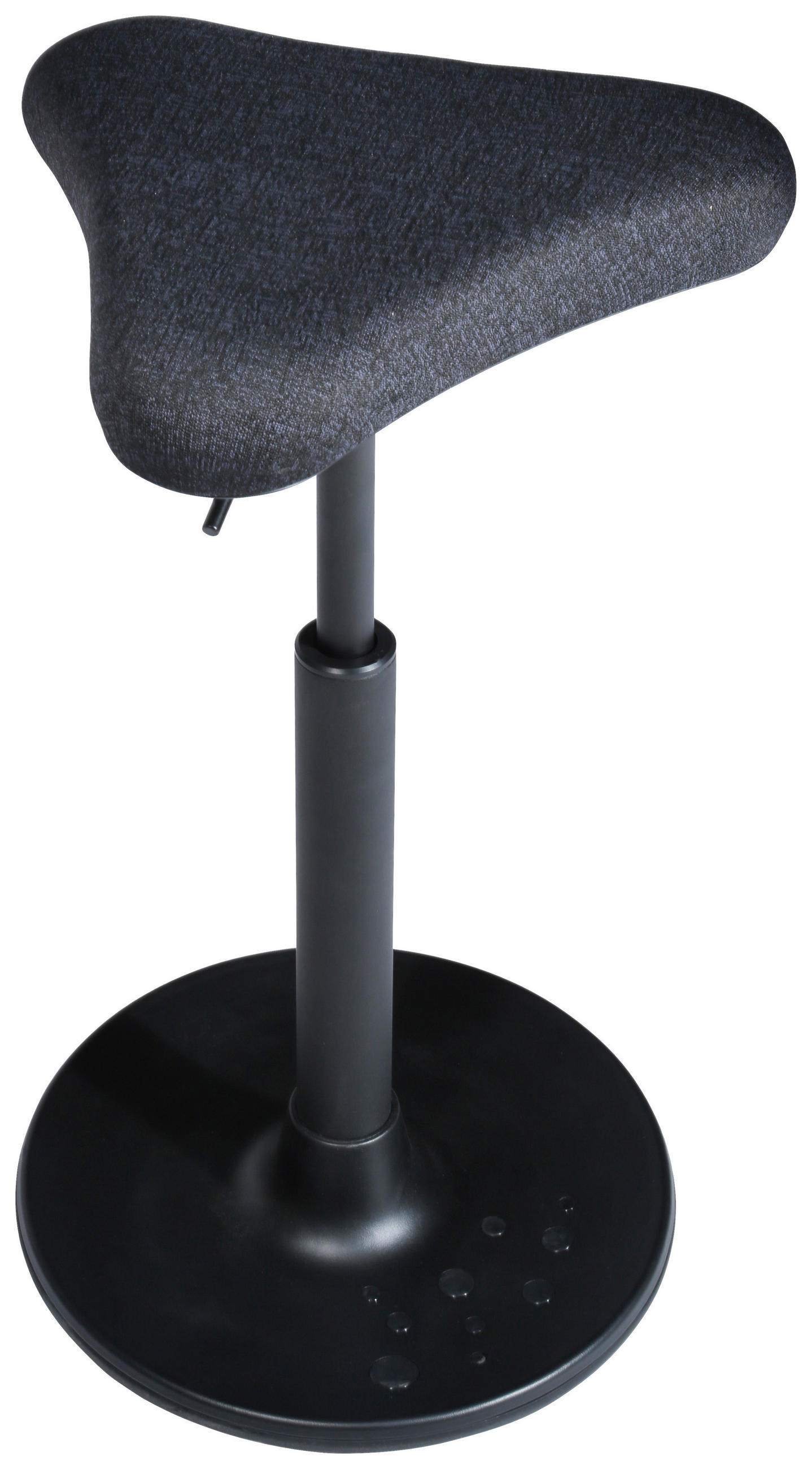 BÜROHOCKER 35/57-77/35 cm  - Schwarz, KONVENTIONELL, Kunststoff/Textil (35/57-77/35cm)