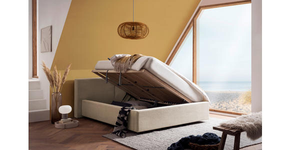 POLSTERBETT 140/200 cm  in Beige  - Beige, Basics, Holz/Textil (140/200cm) - Xora