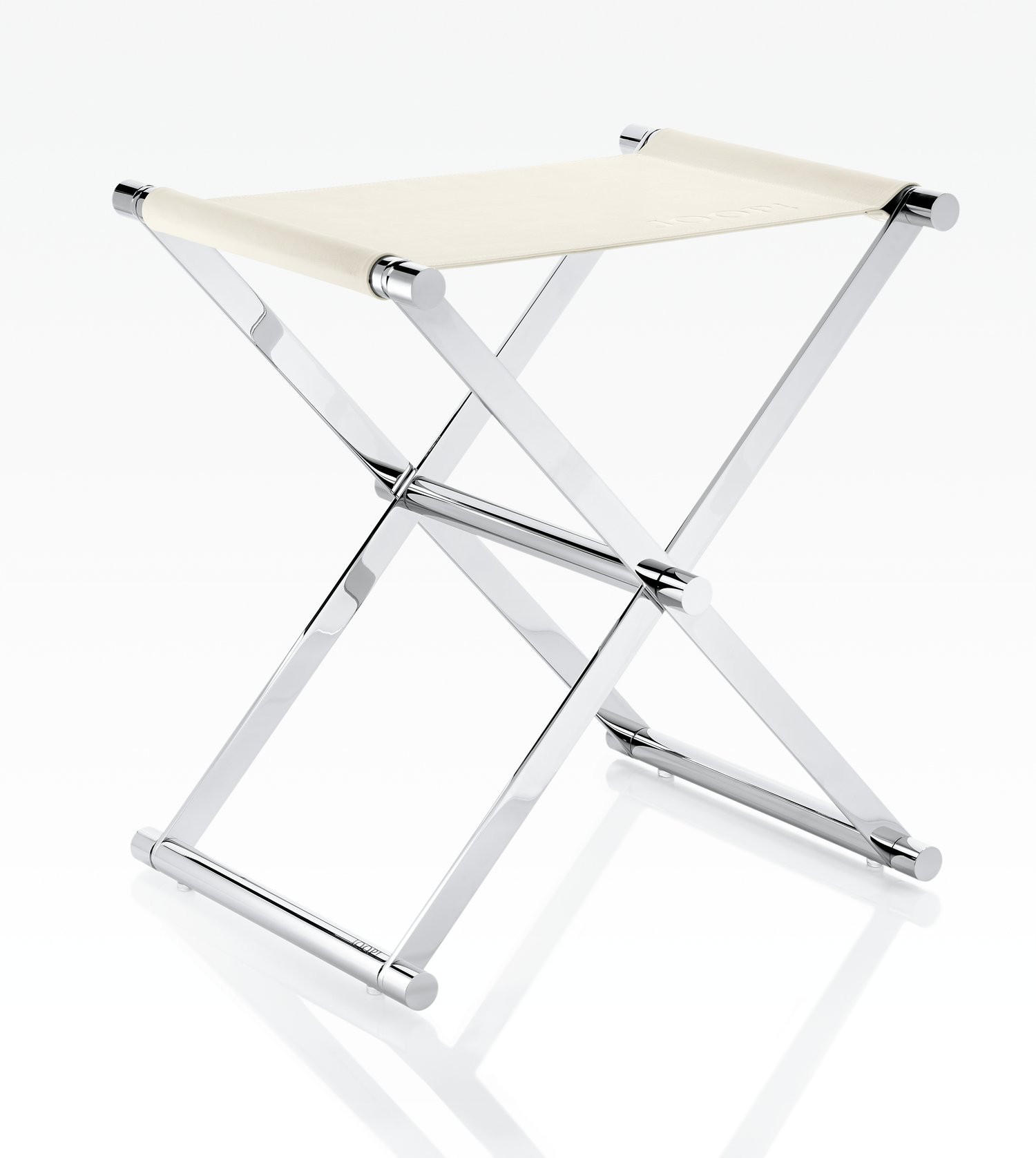 BADHOCKER - Chromfarben/Weiß, Basics, Kunststoff/Textil (45/45/34,5cm) - Joop!