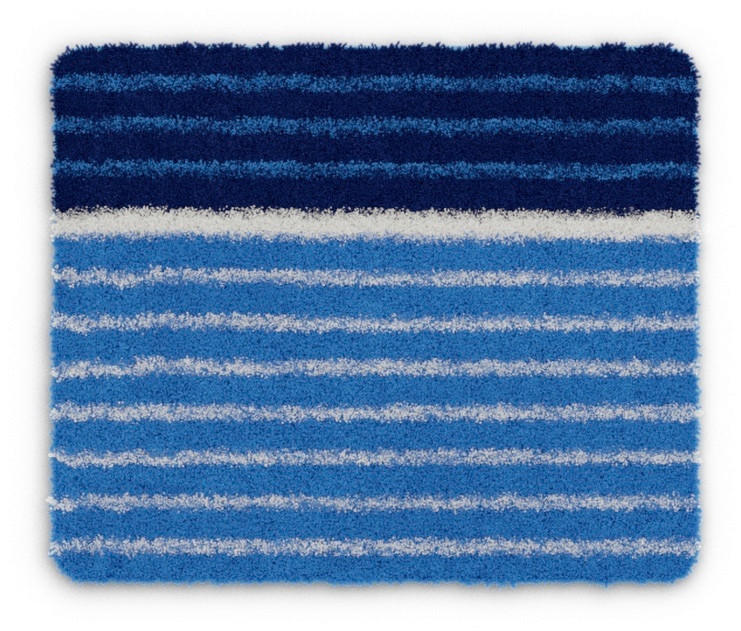 BADTEPPICH Blau 50/60 cm  - Blau, Basics, Kunststoff/Textil (50/60cm) - Grund