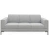3-SITZER-SOFA Webstoff Silberfarben  - Silberfarben/Schwarz, Design, Textil/Metall (210/82/90cm) - LOOKS by W.Joop