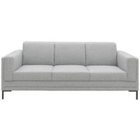 3-SITZER-SOFA Webstoff Silberfarben  - Silberfarben/Schwarz, Design, Textil/Metall (210/82/90cm) - LOOKS by W.Joop