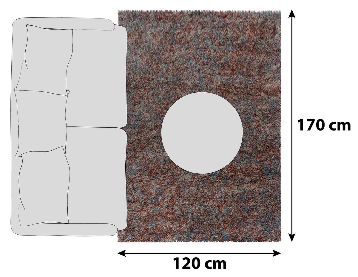 RYAMATTA 120/170 cm Enjoy  - terrakotta, Klassisk, textil (120/170cm) - Novel