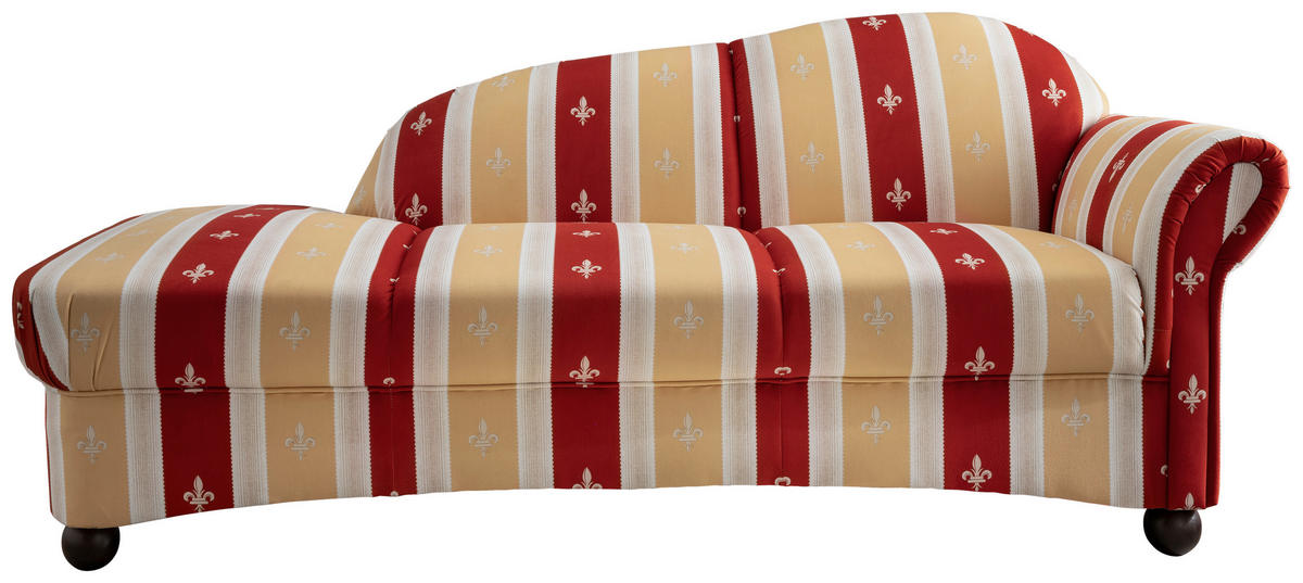 OTTOMANE Mikrofaser Rot  - Wengefarben/Rot, KONVENTIONELL, Holz/Textil (190/84/86cm) - Livetastic