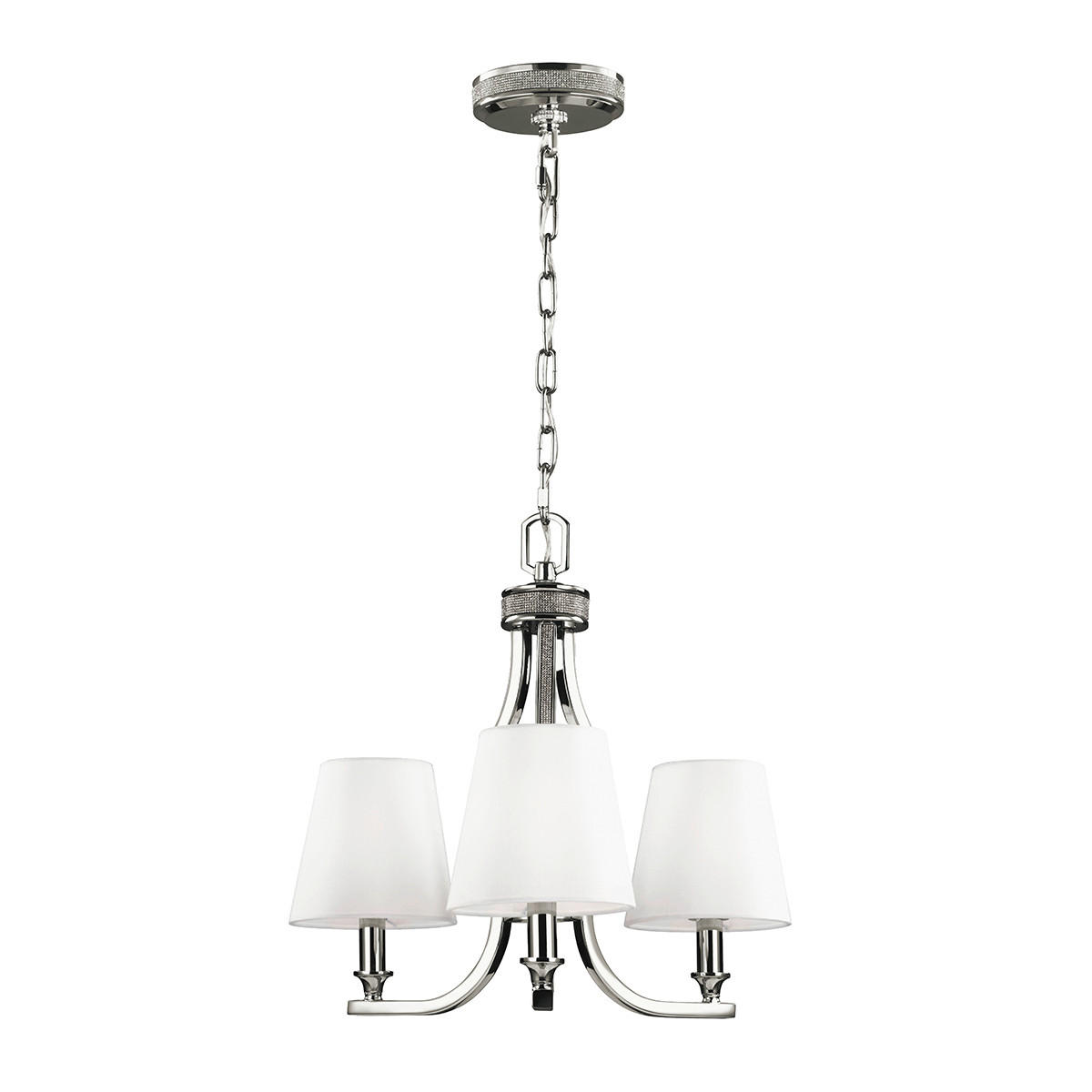 KRONLEUCHTER 45.7/50.6 cm   - Nickelfarben, KONVENTIONELL, Glas/Metall (45.7/50.6cm) - Elstead Lighting