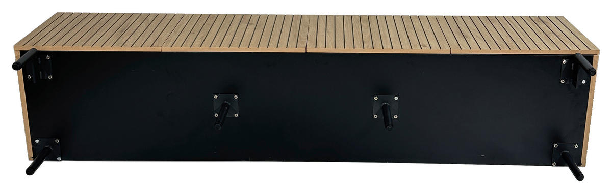 TV-BÄNK LINO  i 181/50/40 cm  - svart/ekfärgad, Design, metall/trämaterial (181/50/40cm) - Xora