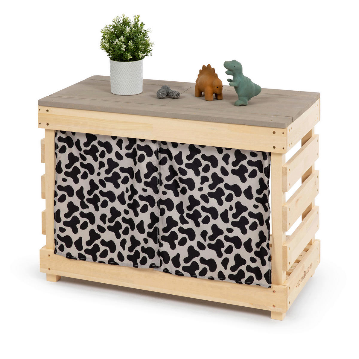 SAND- UND WASSERTISCH Holz Birkefarben, Grau  - Birkefarben/Grau, Basics, Holz (80/40/55cm) - MUDDY BUDDY