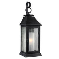 AUßENWANDLEUCHTE Elstead Shepherd 17,8/18,4/41,9 cm   - Zinkfarben, KONVENTIONELL, Glas/Kunststoff (17,8/18,4/41,9cm) - Elstead Lighting