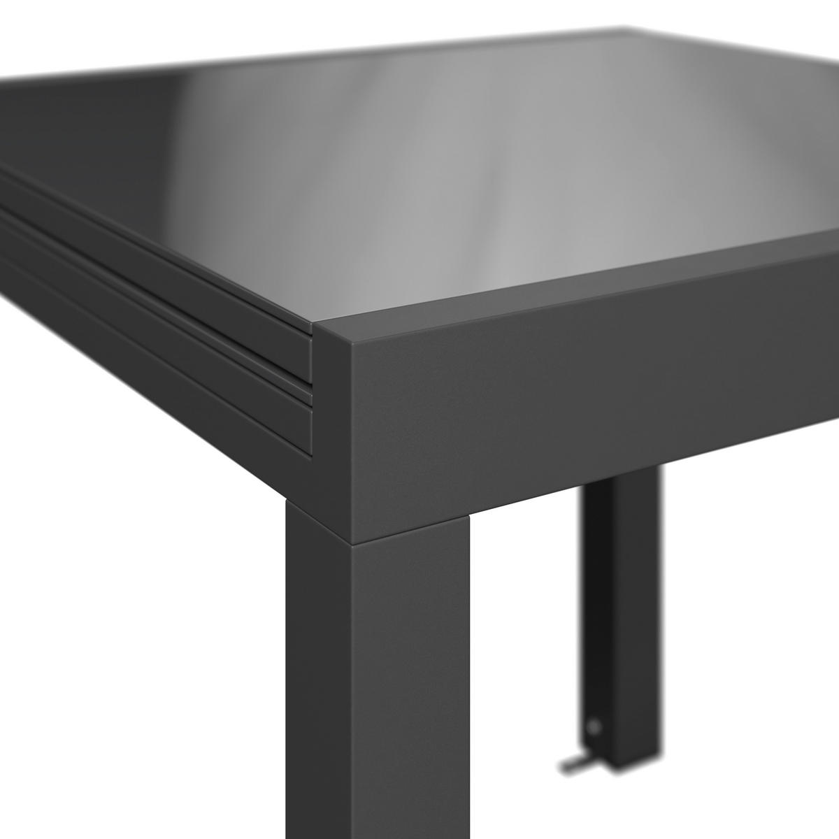 BALKONTISCH  - Beige, MODERN, Glas/Metall (160/80/75/80cm) - Ambia Garden