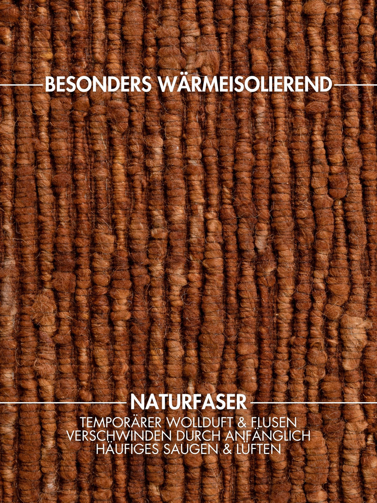 WOLLTEPPICH 200 cm Bexley Woolwich Rotbraun  - Rotbraun, Basics, Textil (200cm) - Ted Baker