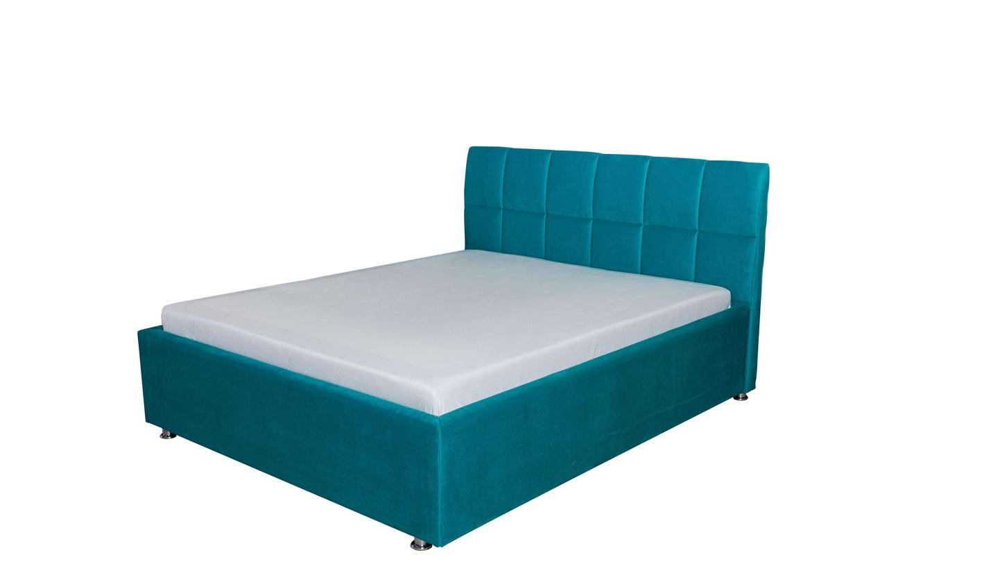 Pat Tapițat, 160/200 cm, verde închis