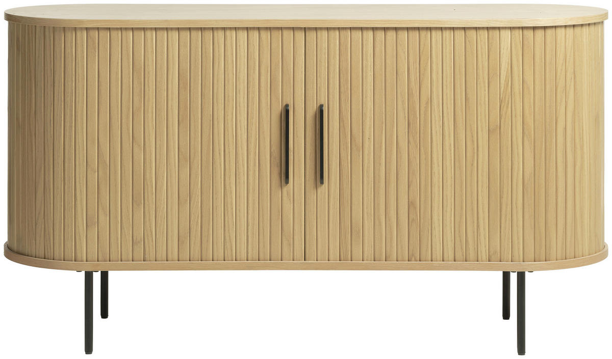 SIDEBOARD  in 140/76/45 cm  - Eichefarben/Schwarz, Trend, Holz/Holzwerkstoff (140/76/45cm) - home24
