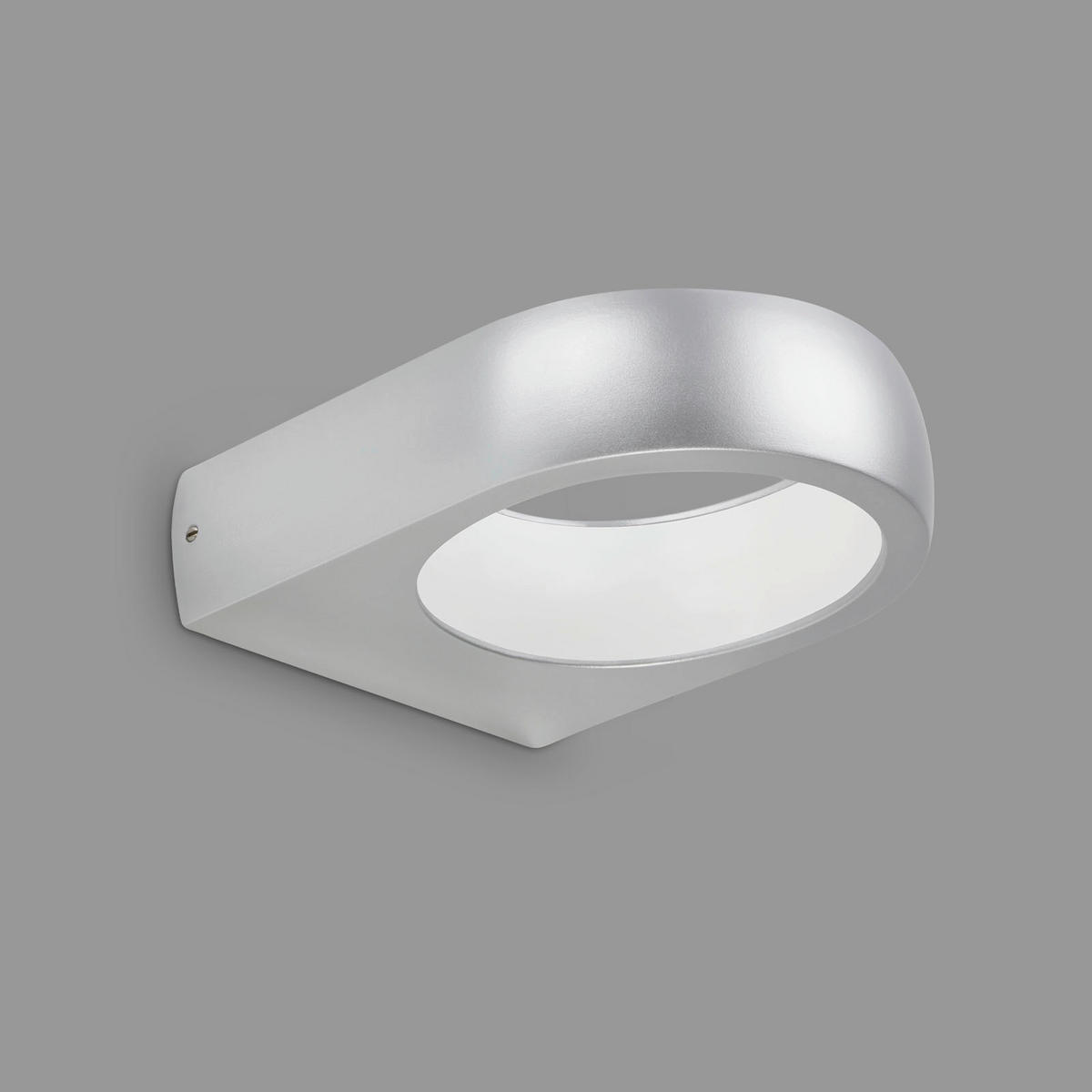 KÜLTÉRI FALILÁMPA - ezüstszínű, Basics, műanyag/fém (17,5/14,5/4,5cm)