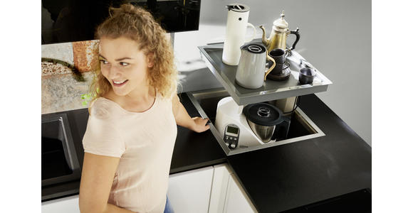 EINBAUKÜCHE - Weiß, Design, Glas/Holzwerkstoff - Dieter Knoll
