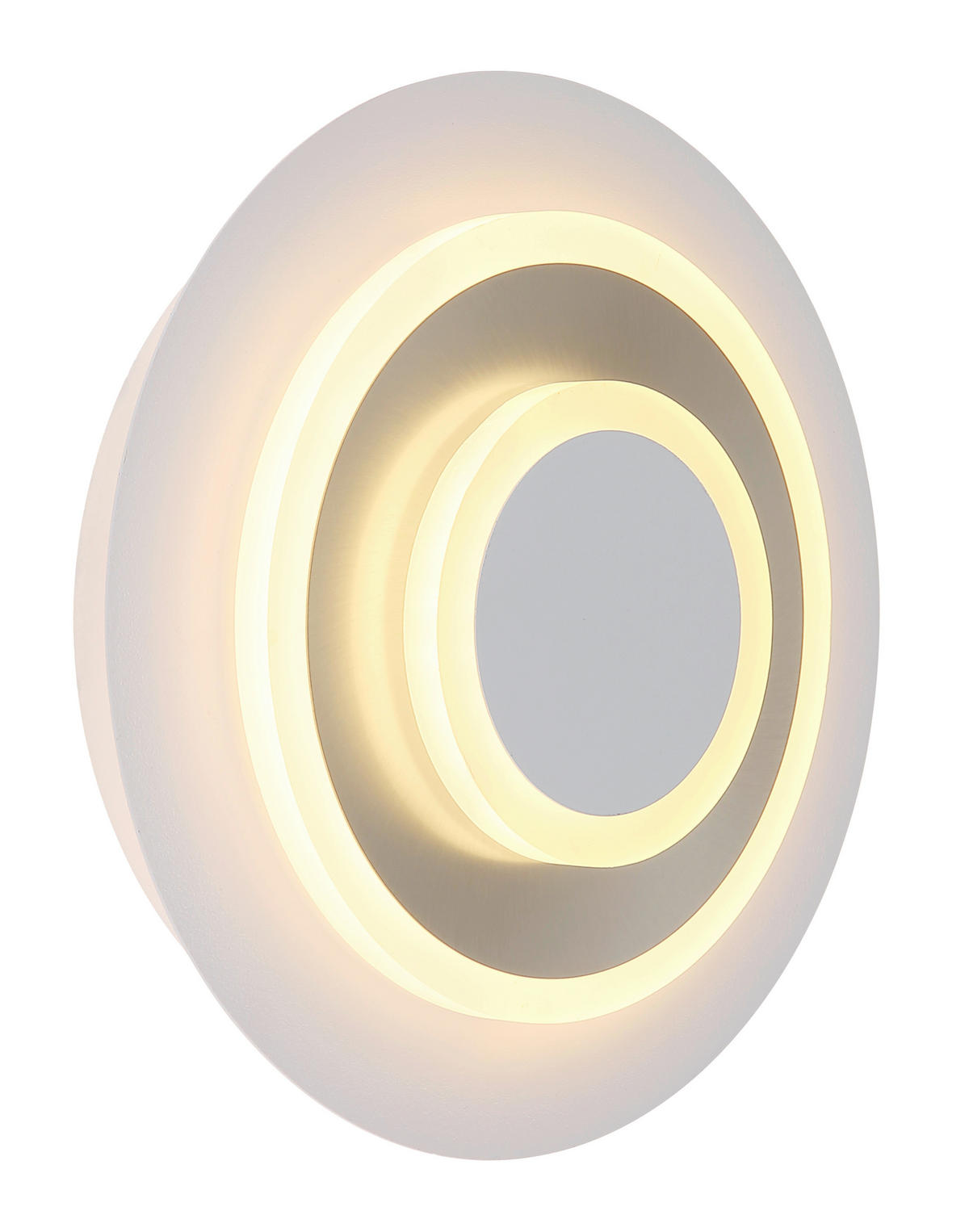 LED-WANDLEUCHTE 30/23/6,5 cm   - Weiß/Nickelfarben, Design, Kunststoff/Metall (30/23/6,5cm) - Globo