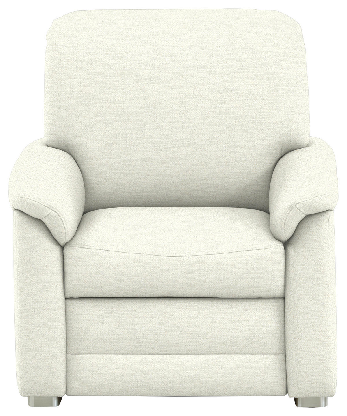 SESSEL Chenille Creme  - Creme/Alufarben, Konventionell, Textil/Metall (88/96/89cm) - Beldomo Comfort