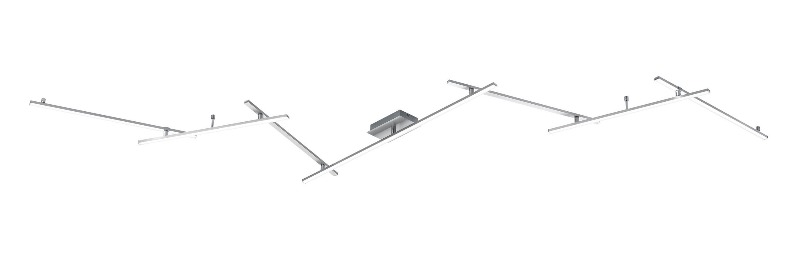 LED-DECKENLEUCHTE 345/58/6,5 cm   - Weiß/Nickelfarben, Trend, Kunststoff/Metall (345/58/6,5cm)