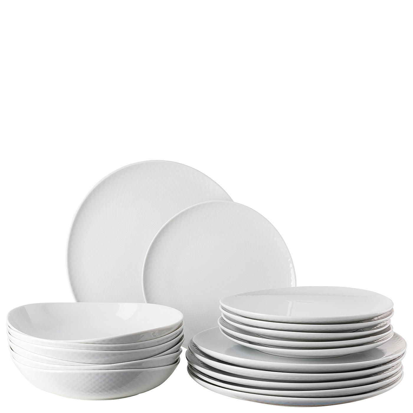KOMBISERVICE 18-teilig Junto weiß  - Weiß, LIFESTYLE, Keramik (32/31,7/28,1cm) - Rosenthal