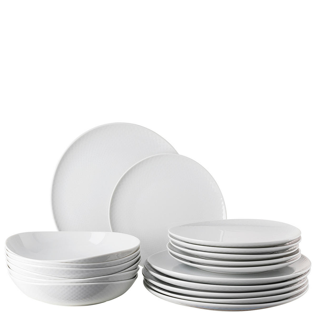 KOMBISERVICE Weiß Junto weiß 18-teilig 6 Personen  - Weiß, LIFESTYLE, Keramik (32/31,7/28,1cm) - Rosenthal