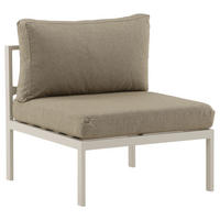 LOUNGESESSEL  - Beige/Grau, KONVENTIONELL, Metall (70/65/74cm) - Gardenson