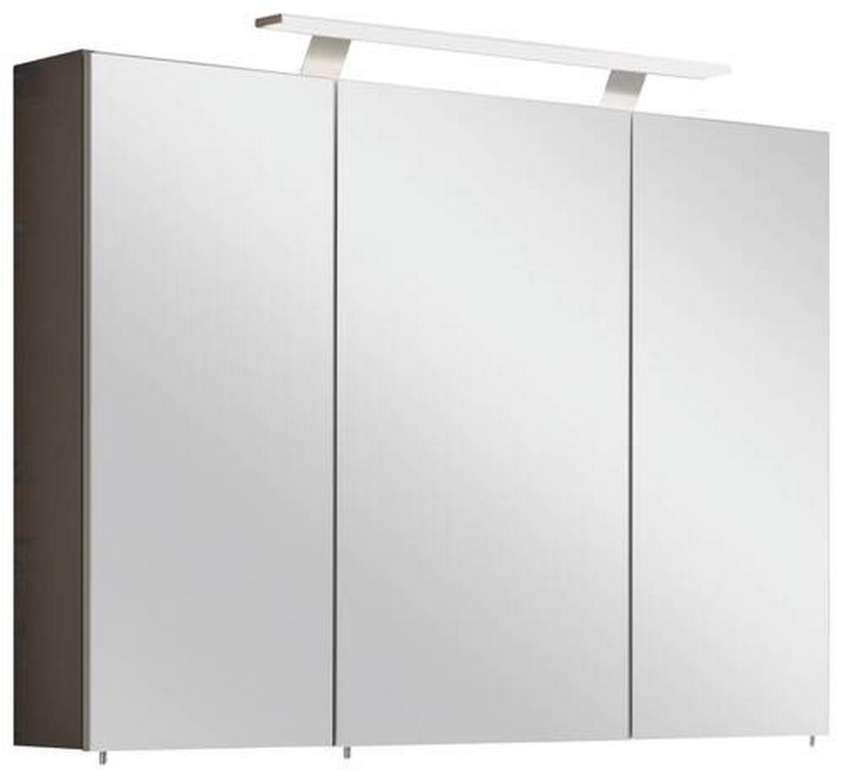 SPIEGELSCHRANK 100/75,7/16 cm  - Silberfarben/Grau, MODERN, Glas/Holzwerkstoff (100/75,7/16cm) - Stylife