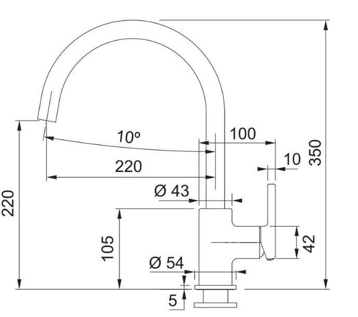 KONYHAI CSAPTELEP  - Basics, fém - Franke