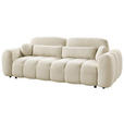 SCHLAFSOFA Webstoff Creme  - Creme/Schwarz, KONVENTIONELL, Kunststoff/Textil (262/93/117cm) - Carryhome