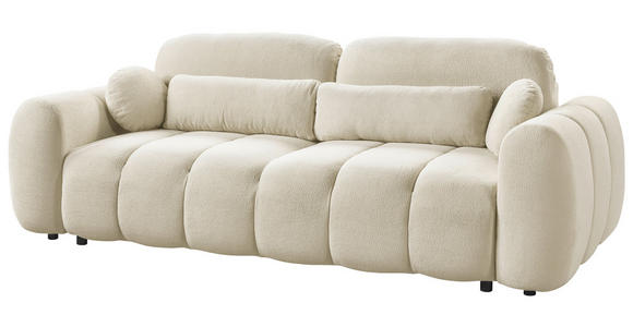 SCHLAFSOFA Webstoff Creme  - Creme/Schwarz, KONVENTIONELL, Kunststoff/Textil (262/93/117cm) - Carryhome