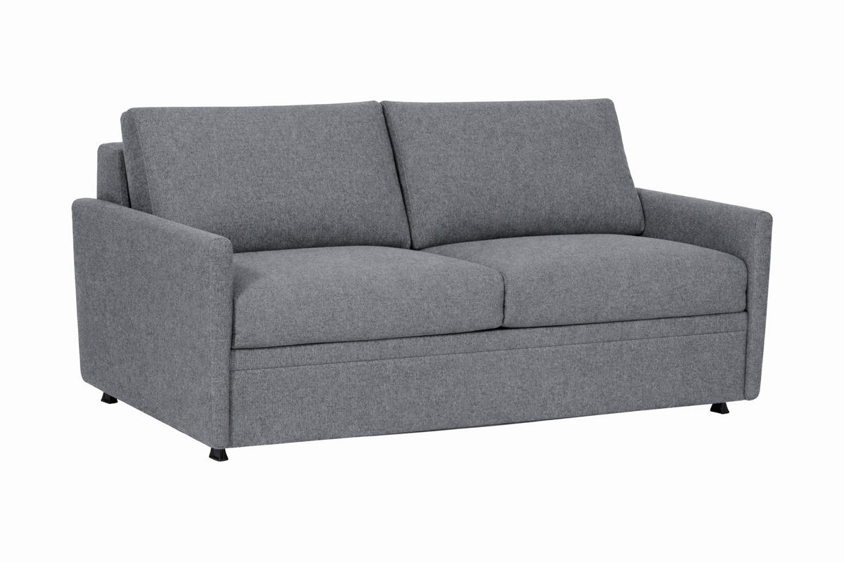 SCHLAFSOFA Chenille Dunkelgrau  - Dunkelgrau/Schwarz, Design, Textil (176/80/95cm) - Livetastic
