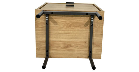 NACHTKÄSTCHEN in Eichefarben, Anthrazit - Eichefarben/Anthrazit, Design, Holzwerkstoff/Metall (53/56,2/40cm) - Xora