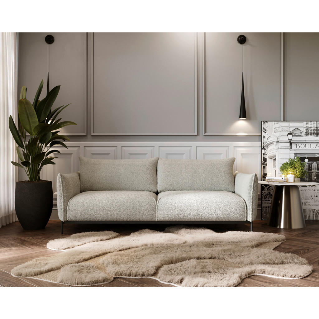 Thumbnail - Livetastic Sofa, Creme, Textil, 3-Sitzer, Füllung: Schaumstoff, Taschenfederkern, 223x96x95 cm, Made in EU, Liegefunktio...