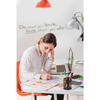 DEKOSTICKER 14/70 cm     - Klar/Grau, LIFESTYLE, Kunststoff (14/70cm) - Komar