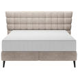 BOXSPRINGBETT 180/200 cm  in Taupe  - Taupe/Schwarz, Design, Holz/Holzwerkstoff (180/200cm) - Esposa