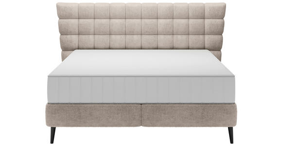 BOXSPRINGBETT 180/200 cm  in Taupe  - Taupe/Schwarz, Design, Holz/Holzwerkstoff (180/200cm) - Esposa