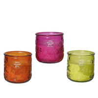 ZITRONELLAKERZE Zitrus  - Pink/Gelb, LIFESTYLE, Glas/Paraffin (9,00/9,00/9,00cm)