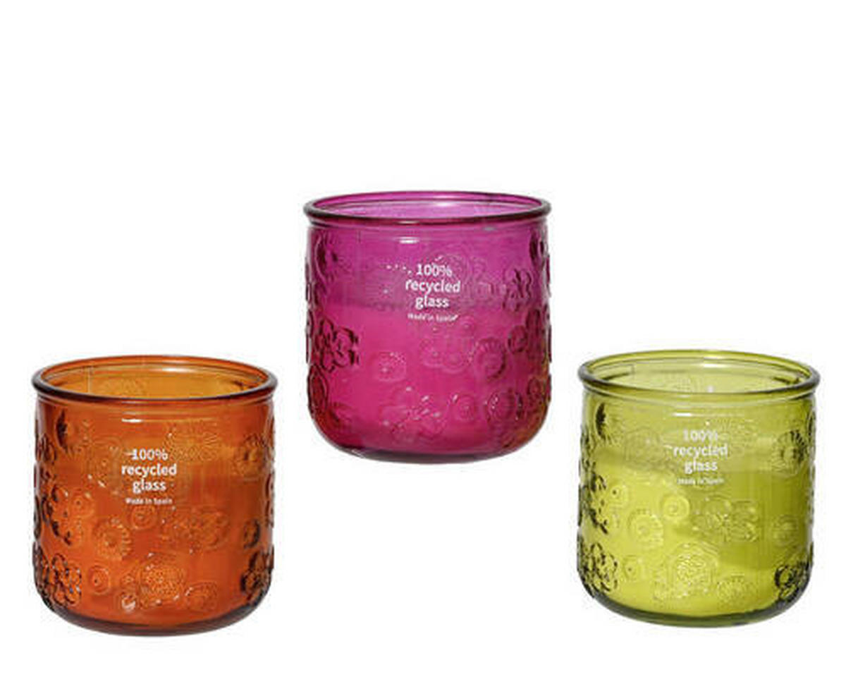 ZITRONELLAKERZE Zitrus  - Pink/Gelb, LIFESTYLE, Glas/Paraffin (9,00/9,00/9,00cm)