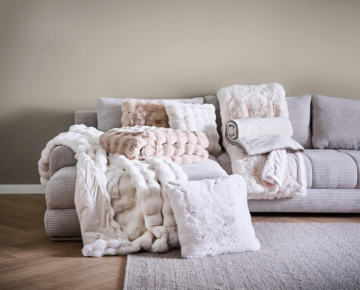 FELLDECKE 150/200 cm  - Weiß, Basics, Textil (150/200cm) - Dieter Knoll