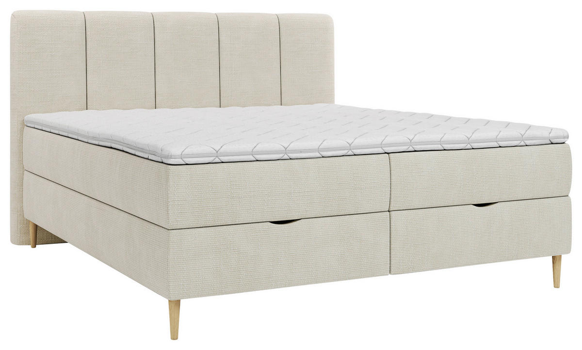 BOXBETT 180/200 cm  in Beige  - Beige/Buchefarben, MODERN, Holz/Holzwerkstoff (180/200cm) - MID.YOU