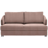 SCHLAFSOFA in Flachgewebe Altrosa  - Schwarz/Altrosa, Design, Textil/Metall (172/76-89/112-120cm) - Bali