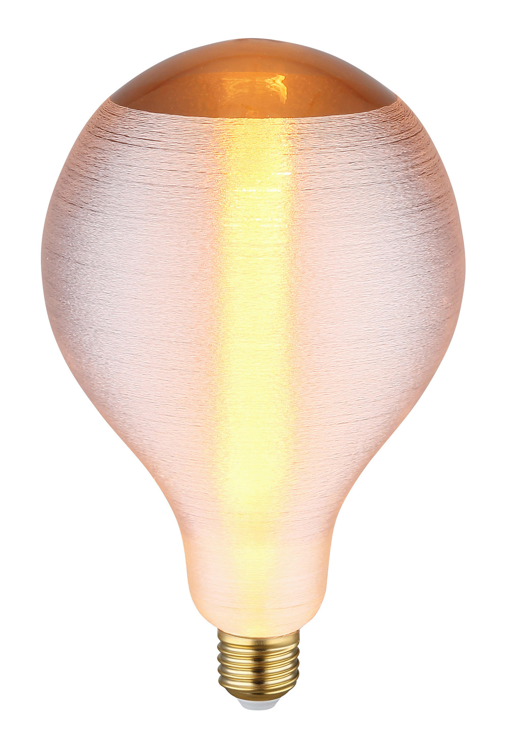 LED-LEUCHTMITTEL   E27 4 W  - Transparent/Messingfarben, Design, Glas/Textil (13/21cm) - Globo