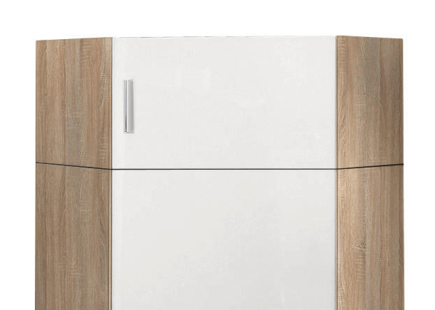 ÖVERSKÅP 80/40/80 cm   - vit/kromfärg, Design, trämaterial/plast (80/40/80cm) - Xora