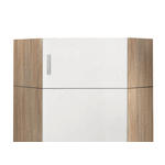 AUFSATZSCHRANK 80/40/80 cm   - Chromfarben/Eichefarben, Design, Holzwerkstoff/Kunststoff (80/40/80cm) - Xora