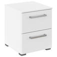 NACHTSCHRANK 40/49/42 cm  - Edelstahlfarben/Alufarben, Basics, Holzwerkstoff/Kunststoff (40/49/42cm) - Xora