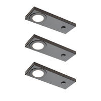 UNTERBAULEUCHTEN-SET - Schwarz, Basics, Metall (20,6/7,2/1,6cm) - HKT