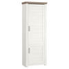 REGAL Weiß, Eichefarben  - Eichefarben/Weiß, Design, Holzwerkstoff/Metall (74,5/206,6/42,2cm) - SetOne by Musterring