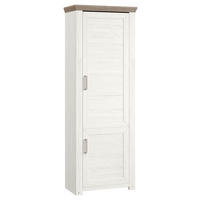 REGAL Weiß, Eichefarben  - Eichefarben/Weiß, Design, Holzwerkstoff/Metall (74,5/206,6/42,2cm) - SetOne by Musterring