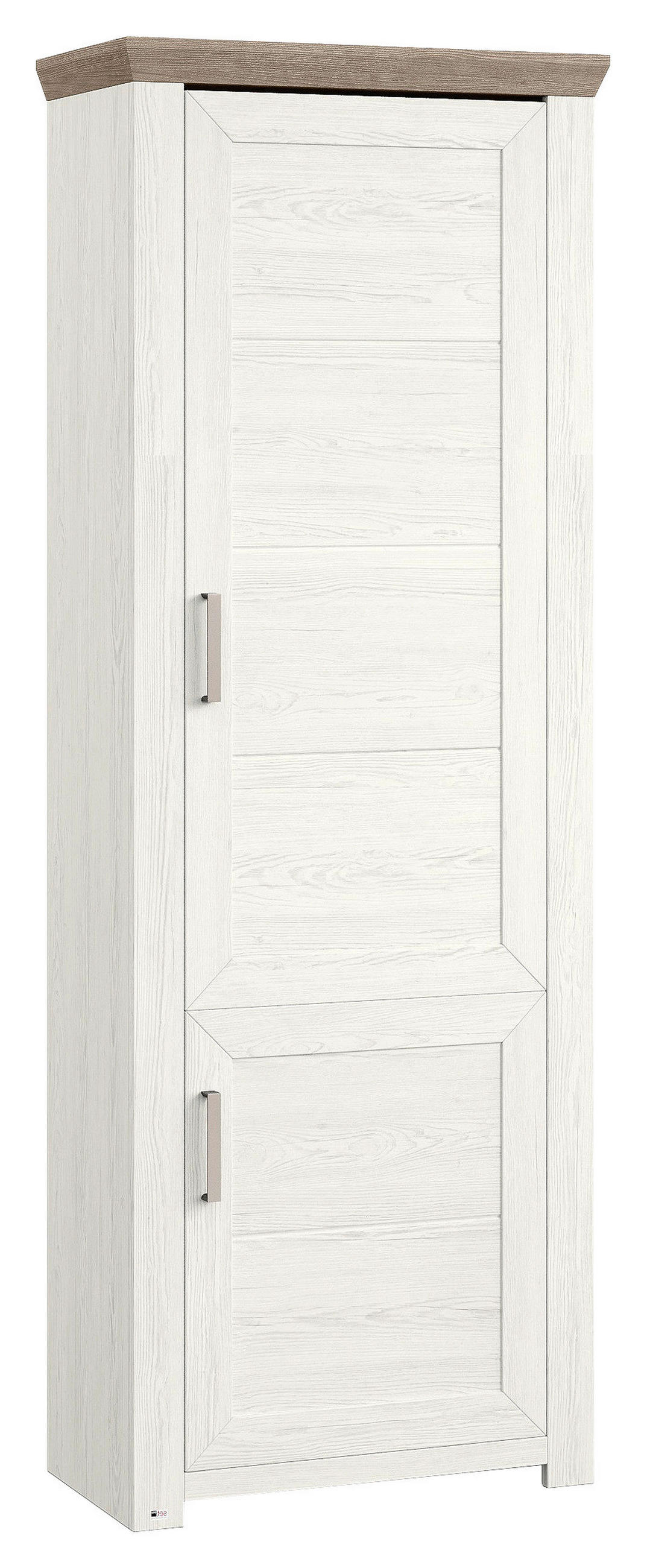 REGAL Weiß, Eichefarben  - Eichefarben/Weiß, Design, Holzwerkstoff/Metall (74,5/206,6/42,2cm) - SetOne by Musterring