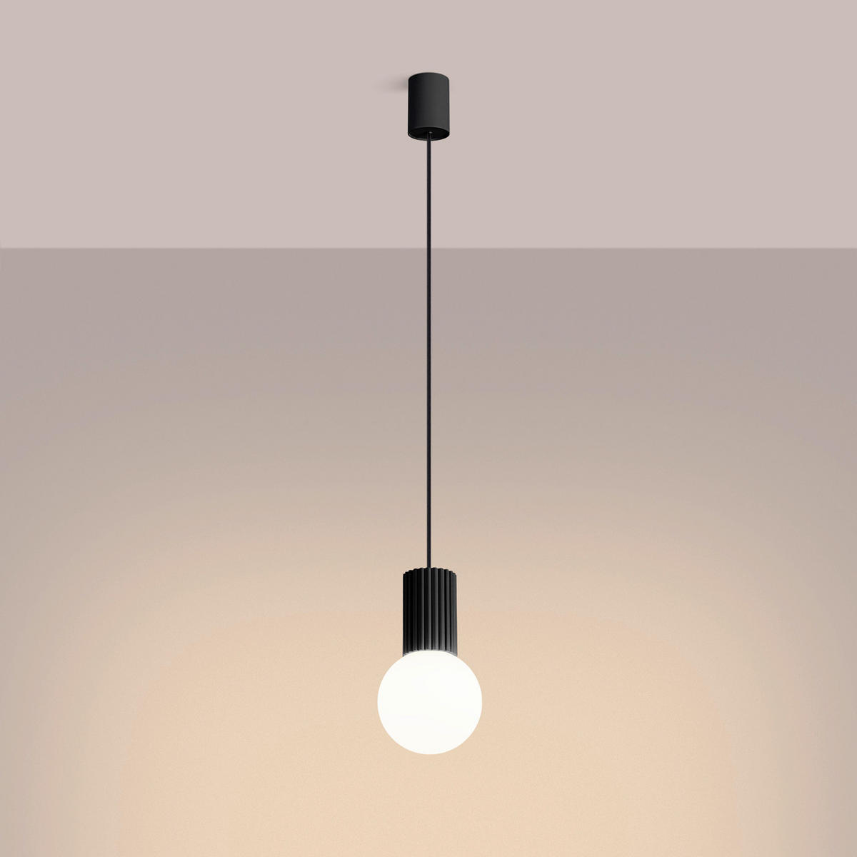 PENDELLEUCHTE Halo 12/12/120 cm  - Schwarz, KONVENTIONELL, Metall (12/12/120cm)